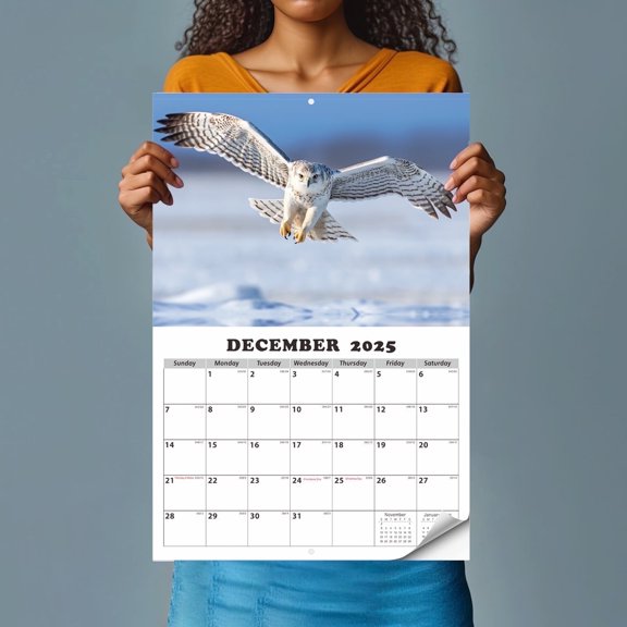 FIAOIRN 2025 Wall Calendar,12-Month Calendar for January 2025- December 2025, Desk/Wall Calendar for Home Office Room Decoration,New Year and Christmas Presents