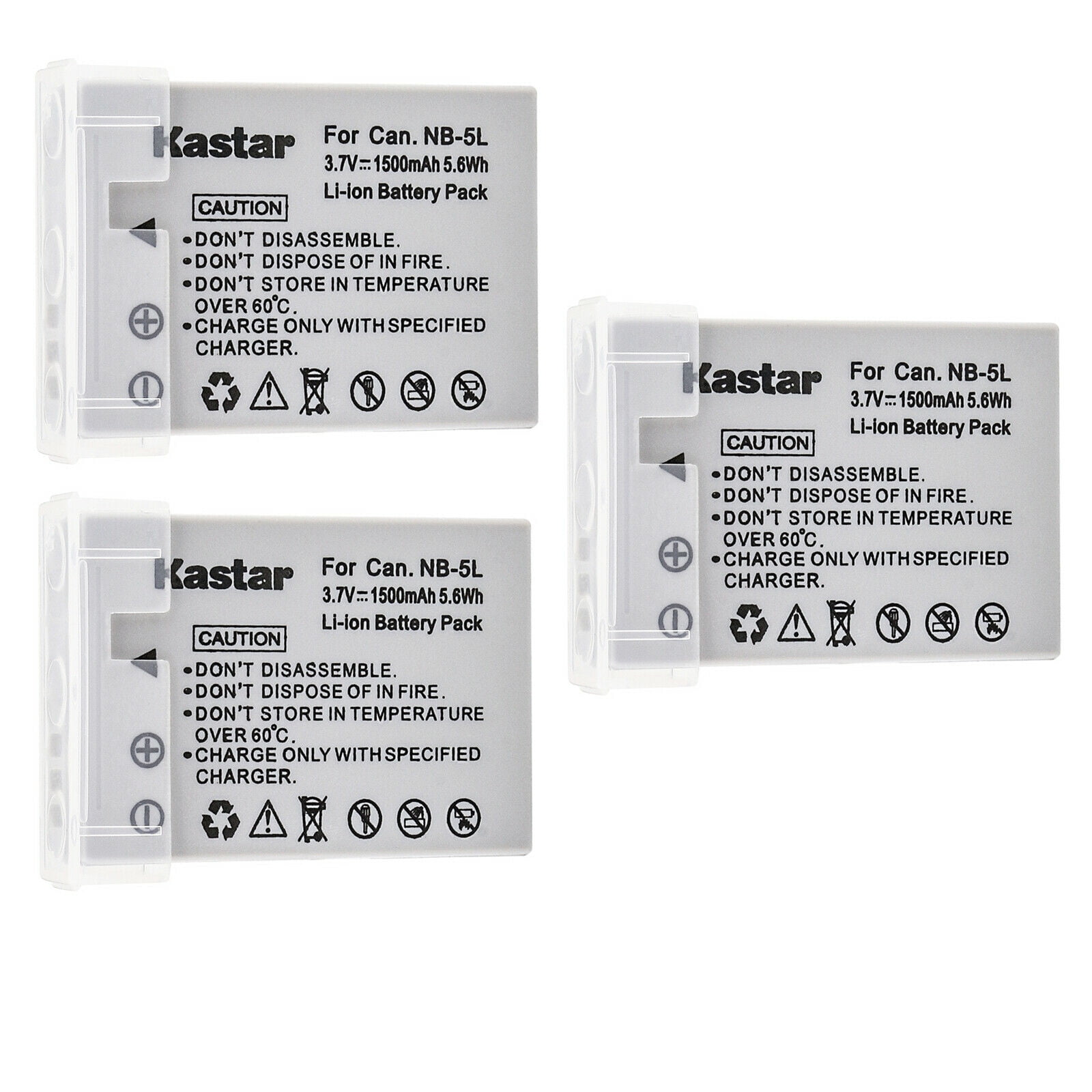Kastar 3Pack NB5L Battery Replacement for Canon Digital IXUS 870 IS