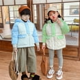 thumbnail image 4 of KYAIGUO Kids Toddler Boys Girls Winter down Puffer Outerwear Jacket Baby Autumn Winte Warm Hooded Jacket Zipper Up Cute Thermal Little Big Girls Snow Coat,Size 1-9T, 4 of 8