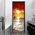 thumbnail image 2 of StyleP 95x215cm Etiqueta de Puerta 3D Bodega Foto Mural Trompe l'oeil Calcomanías de Pared PVC Papel Pintado Impermeable para Dormitorio Baño Cocina Decoración Pegatinas de Puerta BRI Rojo Verde, 2 of 5