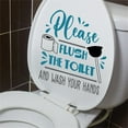 thumbnail image 6 of Toilet Stickers Pvc Wall Decals For Bathroom, Ideal For Shopping Mall Or Home Room Decoration, 1 Piece Set With Flush The Toilet And Wash Your Hands Design, 6 of 6