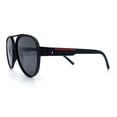 thumbnail image 6 of Polarized Mens Metal Flex Hinge Round Fashion Racer Plastic Sunglasses All Black, 6 of 8