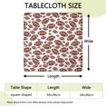 thumbnail image 2 of White Brown Footballs Pattern Square Fitted Tablecloth with Elastic Edge,Square Table Cover,Washable Elastic Table Cover for Home Kitchen Party Decor 34"x34", 2 of 6