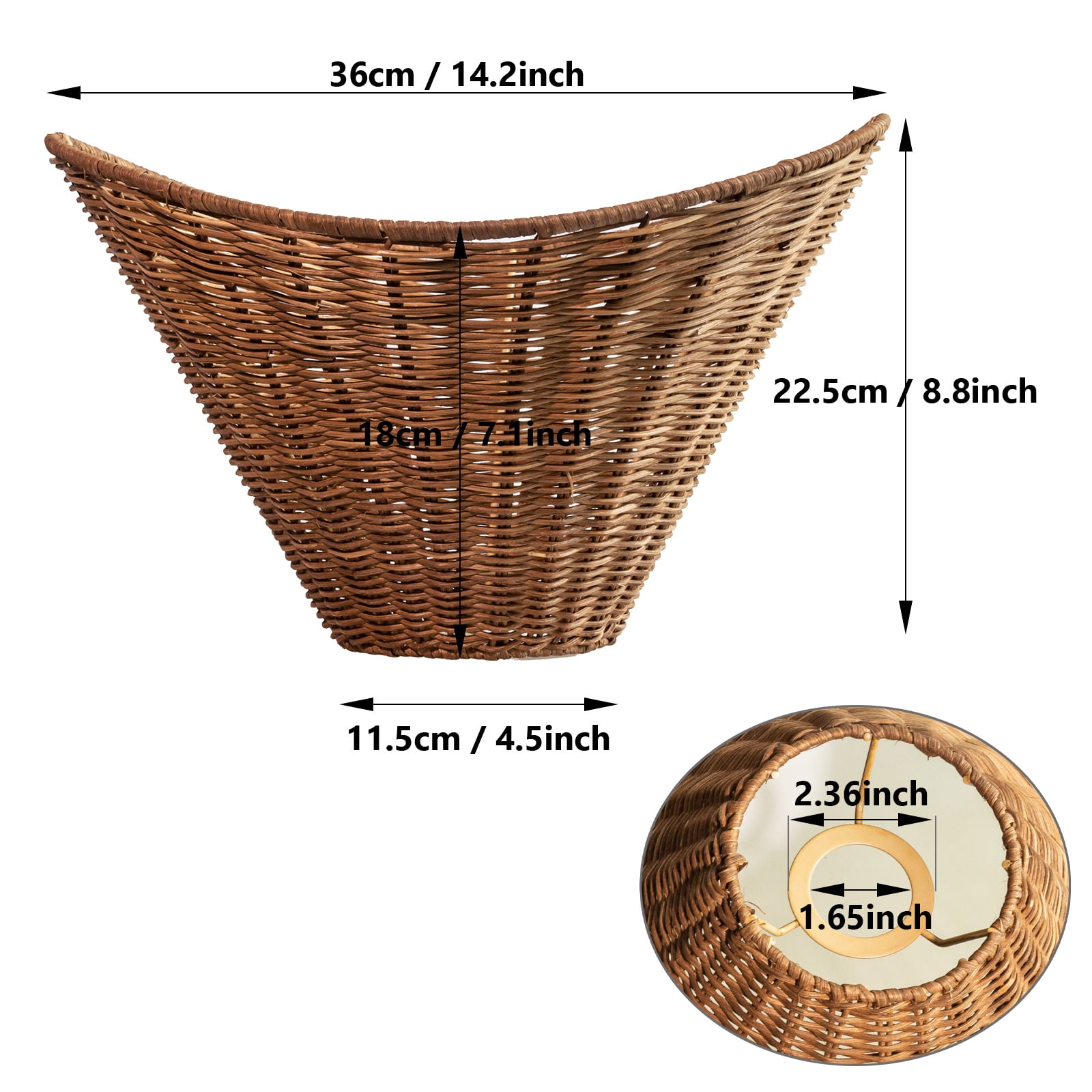 3 Pieces Lamp Shades rattan"Bell"Design  For Pendant Chandeliers  Replacement Shades