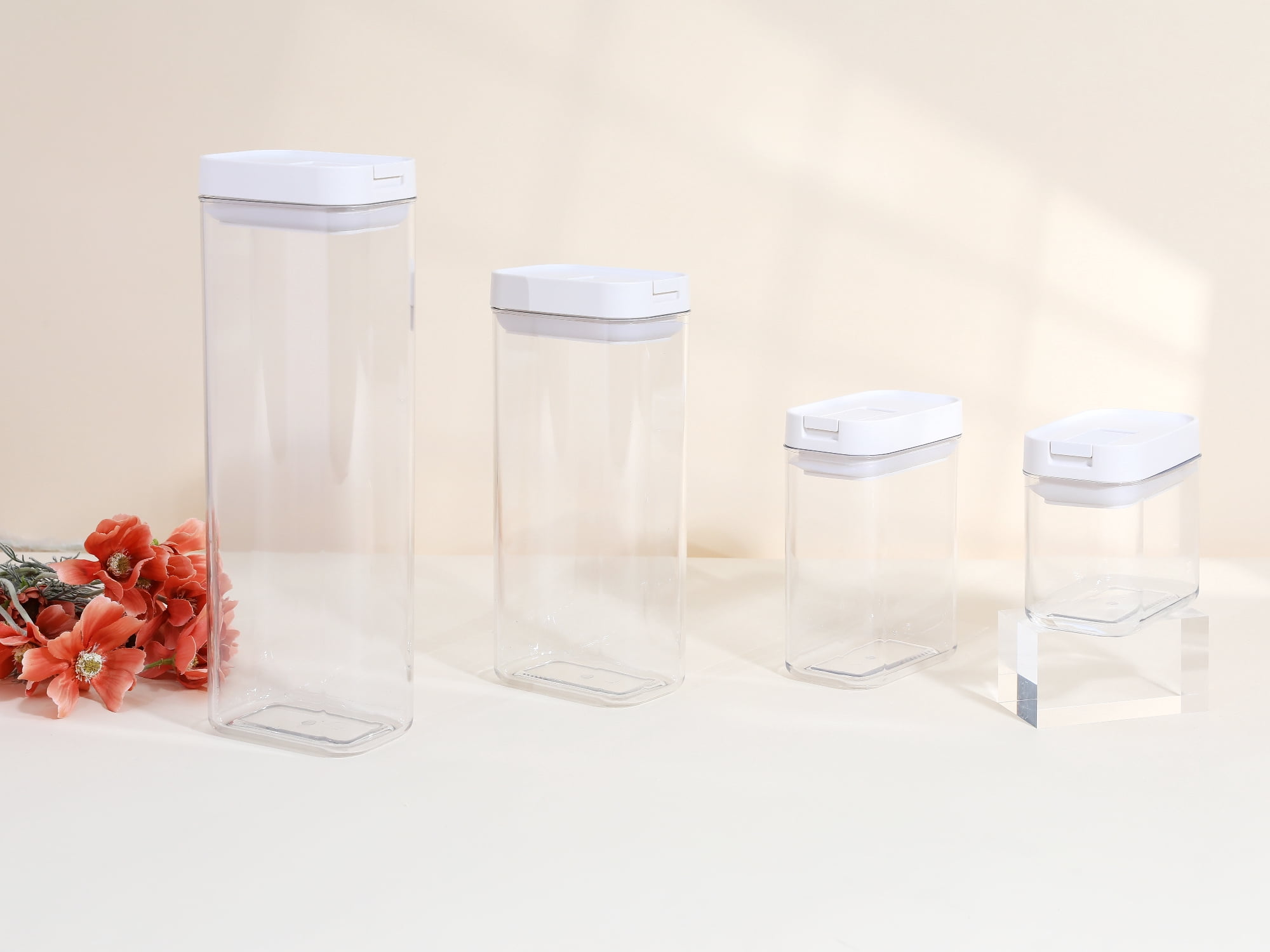 Unique Bargains 5 Pcs Airtight Food Storage Containers 54 oz Transparent