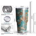 thumbnail image 6 of 30oz Cute Green Hedgehog Pattern with Pioneer Flower Tumblers Stainless Steel Tumbler with Lid and Straw,Vacuum Insulated Double Wall Travel Tumbler Cups Mug with Cleaning Brush for Coffee,Tea, 6 of 7