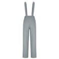 thumbnail image 5 of Frostluinai Women Office Jumpsuit Dress Pant Business Casual Suspenders Straight Leg Suit Pants Solid Baggy Chino Overall with Pocket, 5 of 9
