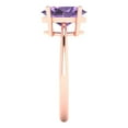 thumbnail image 3 of Clara Pucci 14K Rose Gold Solid Gold Alexandrite Solitaire Anniversary Ring for Women - 2.5 cttw Oval Cut, 3 of 7