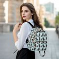 thumbnail image 6 of FORMRS Mini Backpack Purse for Women Quilted Travel Daypack Casual Shoulder Bag, Green Penguins Pattern, 6 of 7