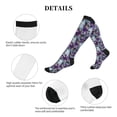 thumbnail image 5 of Lsque Purple Marble Texture Pattern Sport Compression Socks for Men & Women 15-20 mmHg Knee High Nurse Pregnant Running Medical and Travel Athletic, 5 of 6