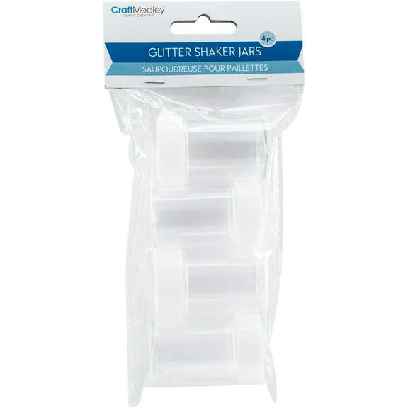 Glitter Shaker Jars 2" 4/Pkg- , Pk 6, Multicraft Imports