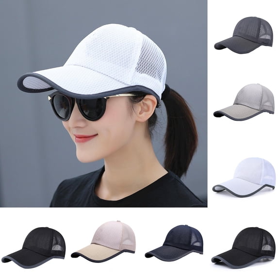 Shenmeida Baseball Cap Summer Men Women Mesh Baseball Cap Anti-UV Outdoor Breathable Caps Casual Hat for Travel