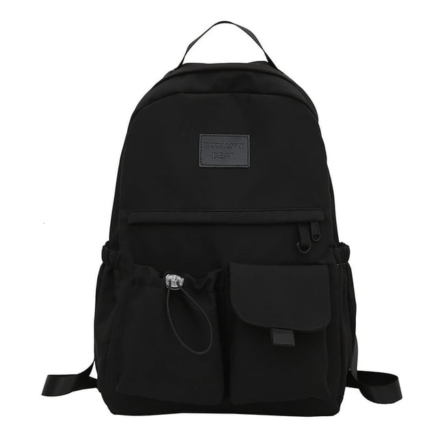 Woman Backpack Contrast Color Fashion Travel Bookbags for Outdoor Sport (White)