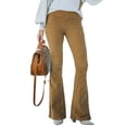 thumbnail image 4 of Txlixc Pantalones de mujer, cintura elástica, pantalones de campana de piernas anchas Txlixc  moda, 4 of 8