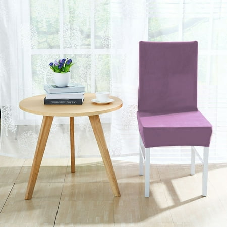 Stretch Plush Short Dining Chair Cover Protector Seat Slipcover