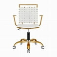 thumbnail image 3 of LUXMOD Gold Office Chair with Armrest,White Adjustable Swivel Chair in Durable Vegan Leather, Ergonomic Desk Chair Desk Chairfor Extra Back & Lumbar Support – White, 3 of 10