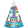 All Aboard 1st Birthday Cone Hats (8 Pack) - Party Supplies