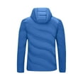 thumbnail image 4 of Busydd Mens Puffer Jacket Zipper Hooded Winter Coats for Men Casual Solid Color Puffy Jackets Warm Long Sleeve Down Jacket Plus Size Lightweight Outerwear with Pockets M-5XL, 4 of 8