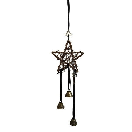 

Witch Protection Bell Witch Bell Protection Door Handle Pendant Rattan Wind Chime Witch Pray Wind Chime Family Room Decoration Wind Chimes D