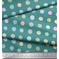 thumbnail image 3 of Soimoi Blue Cotton Voile Fabric Circle Geometric Printed Fabric 1 Yard 42 Inch Wide, 3 of 3
