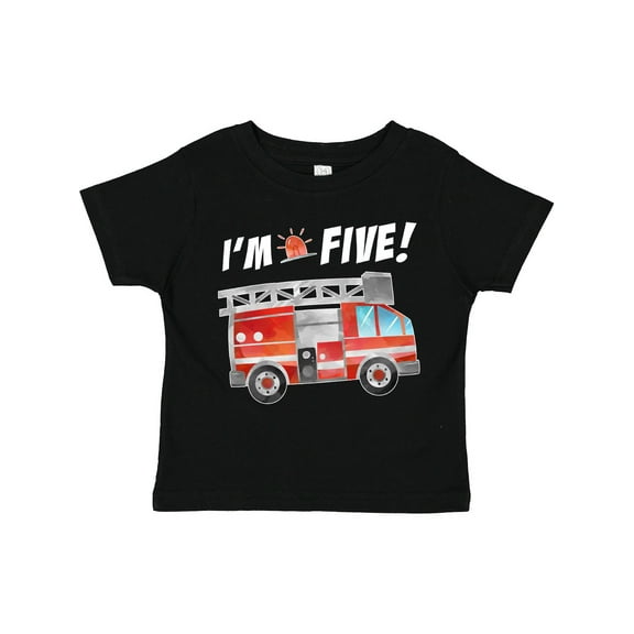 Inktastic I'm 5 Fire Truck 5th Birthday Boys or Girls Toddler T-Shirt