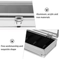 thumbnail image 2 of 1Pc Aluminium Watch Case Display Box Visible Jewelry Organizer (Silver), 2 of 7
