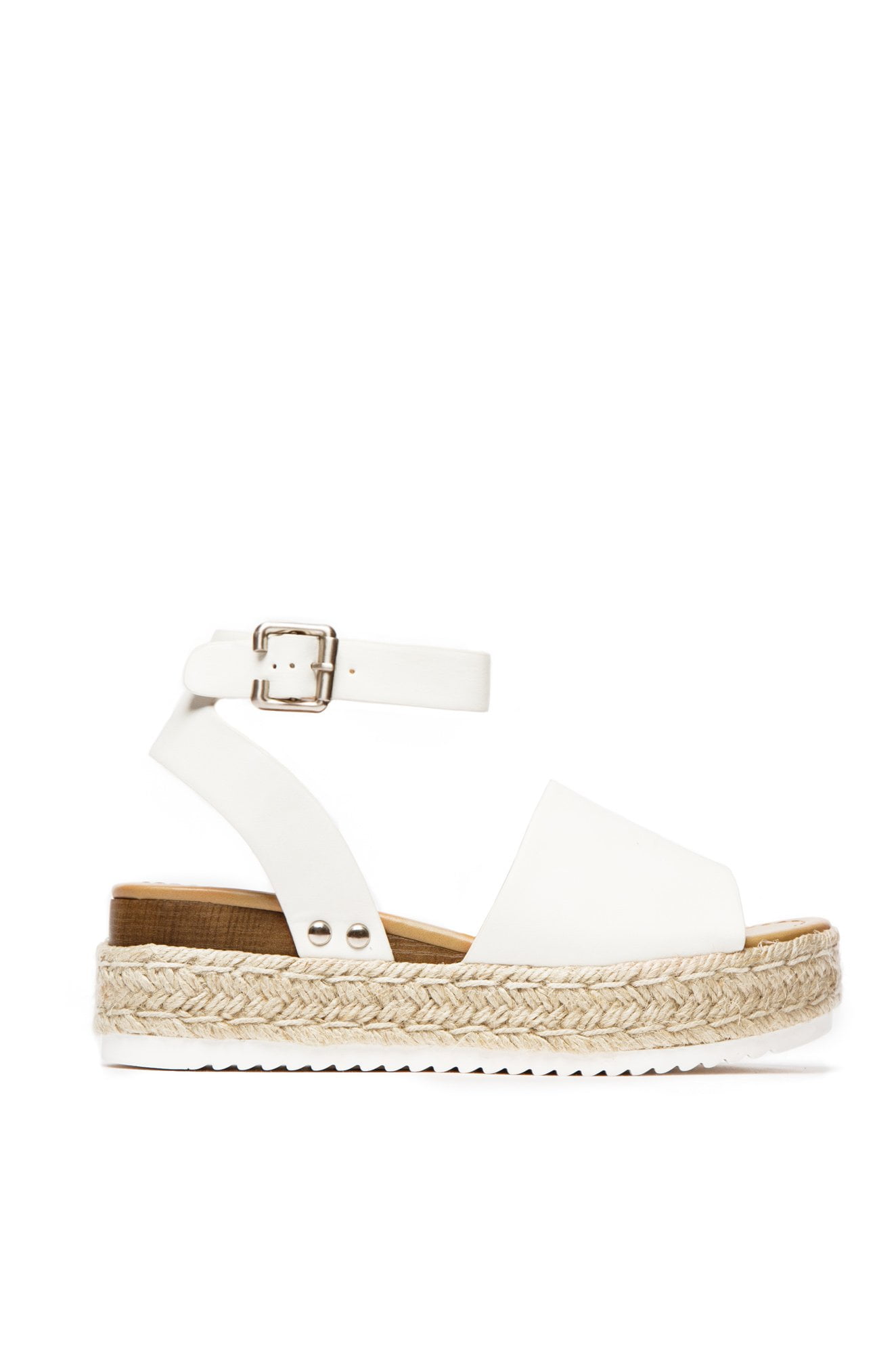 soda sandals white