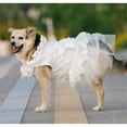 thumbnail image 5 of HQREA Large Dog Wedding Dress with Veil, White Embroidered Dog Princess Dress Outfit for Party, 5 of 6