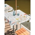 thumbnail image 2 of Outdoor Tablecloth with Umbrella Hole for Patio/Picnic/Party/Camping, Botanical Wildflowers Waterproof Table Cloth Square Cover Washable, Spring Farmhouse Floral Grey Plaid (54"x 54"), 2 of 8