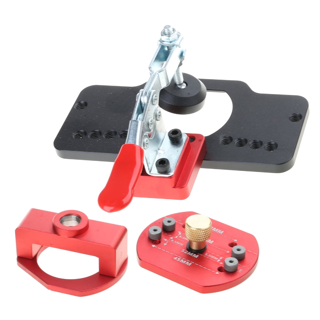 Hinge Jig with Quick Clamp Concealed Door Hinge Jig 35mm Cabinet Hinge Jig Hinge Hole Drilling Jig Woodworking Tool