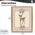 thumbnail image 4 of Stupell Industries Cottage Baby Deer Pink Gingham Gold Floating Frame Canvas Art, 17 x 21, by LSR Design Studio, 4 of 8