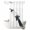 Gray, variant on No Hook Shower Curtain, Giraffe Showering Shower Curtains for Bathroom with See Through Top Window, Modern Abstract Art Funny Animals Waterproof & Washable Bath Curtain Small Stall 36"x78"