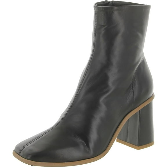 Free People Sienna Ankle Womens Boots - Leather Upper & Lining - Synthetic Outsole - Square Toe Black EU 40 US Women's 10 M