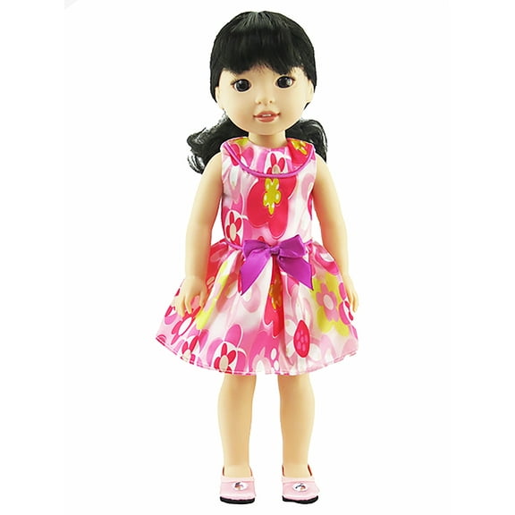 Sleeveless Floral Dress for 14.5inch Dolls | American Fashion World