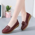 thumbnail image 2 of Women's Wedge Slip on Penny Loafers Breathable Hollow out Casual Boat Shoes Comfortable Walking Sneakers, 2 of 4