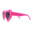 thumbnail image 4 of Womens Oversize Thick Heart Shape Funky Retro Sunglasses Pink Black, 4 of 4