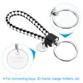 thumbnail image 3 of Braided Leather Keychain with Stainless Steel Key Ring Sleeve, PU Woven Wristlet Lanyard, White Black 2 Pack, 3 of 5