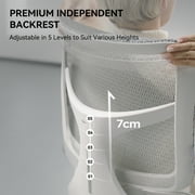 SIHOO Doro S100 Ergonomic Office Chair - with Dual Dynamic Lumbar Support, 5-Level Adjustable Backrest, 4D Coordinated Armrests, 135-degree Max. Recline Angle White