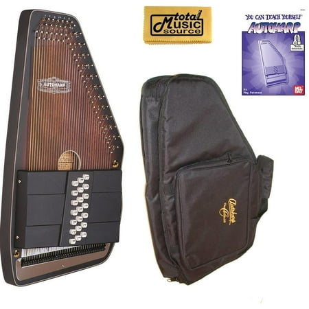 Oscar Schmidt 21 Chord Autoharp, Ovankol Top, Solid Spruce Back, OZARK, OS11021 AC445PACK