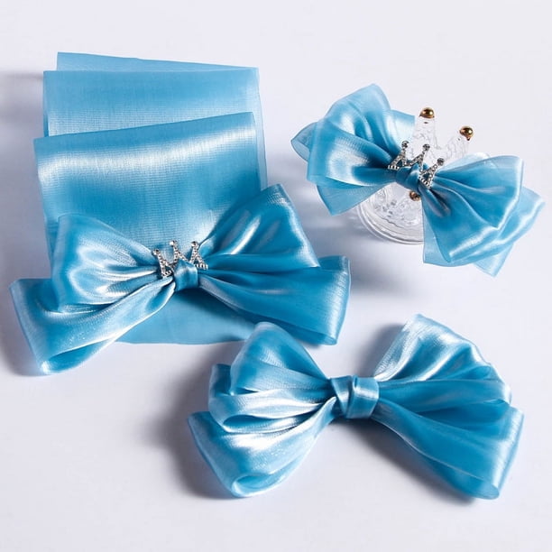 Nvzi Cinta de organza de 22 yardas, cinta transparente de polialgodón, cinta brillante para manualidades, para flores, ramos de flores, guirnaldas, envoltura de regalos de boda, B06