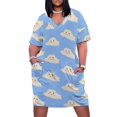 thumbnail image 1 of La bonita nube. Vestido largo holgado con bolsillos para mujer traje de verano para ocasis oficiales, 1 of 6