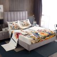 thumbnail image 1 of YST Colorful Floral Dragonfly Twin Bed Sheets Set,Boho Flower Butterfly Bedding Set for Kids Adults,Watercolor Bohemian Wildflower Sheets Rustic Country Fitted Sheet Set 3Pcs, 1 of 6