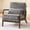 Antique Dark Grey, variant on Newest 29" Comfy Accent Armchair, Beige Upholstered with Curved Wood Armrests & Lumbar Cushion for Living Room & Bedroom