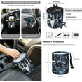 thumbnail image 4 of Yuyamidu Deer Car Seat Cover Set Blue Camo Hunting Front Car Seat Cover with Steering Wheel Cover Seat Belt Pads Armrest Cushion Trash Bin Sunglass Pocket Rear View Mirror Cover Coaster Keychain, 4 of 7