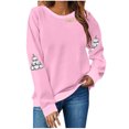 thumbnail image 2 of Inverlee Thanksgiving Sweatshirts Women Funny Turkey Pumpkin Graphic Sweatshirt Comfy Long Sleeve Cotton Shirts Crewneck Tunic Pullover Tops, 2 of 4