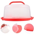 thumbnail image 2 of DEBGFS Cake Carrier Box Holder Portable Lid Stand Plastic Storage Keeper Handle Cover Plate Container Packing Cakes Pies Muffin, 2 of 6