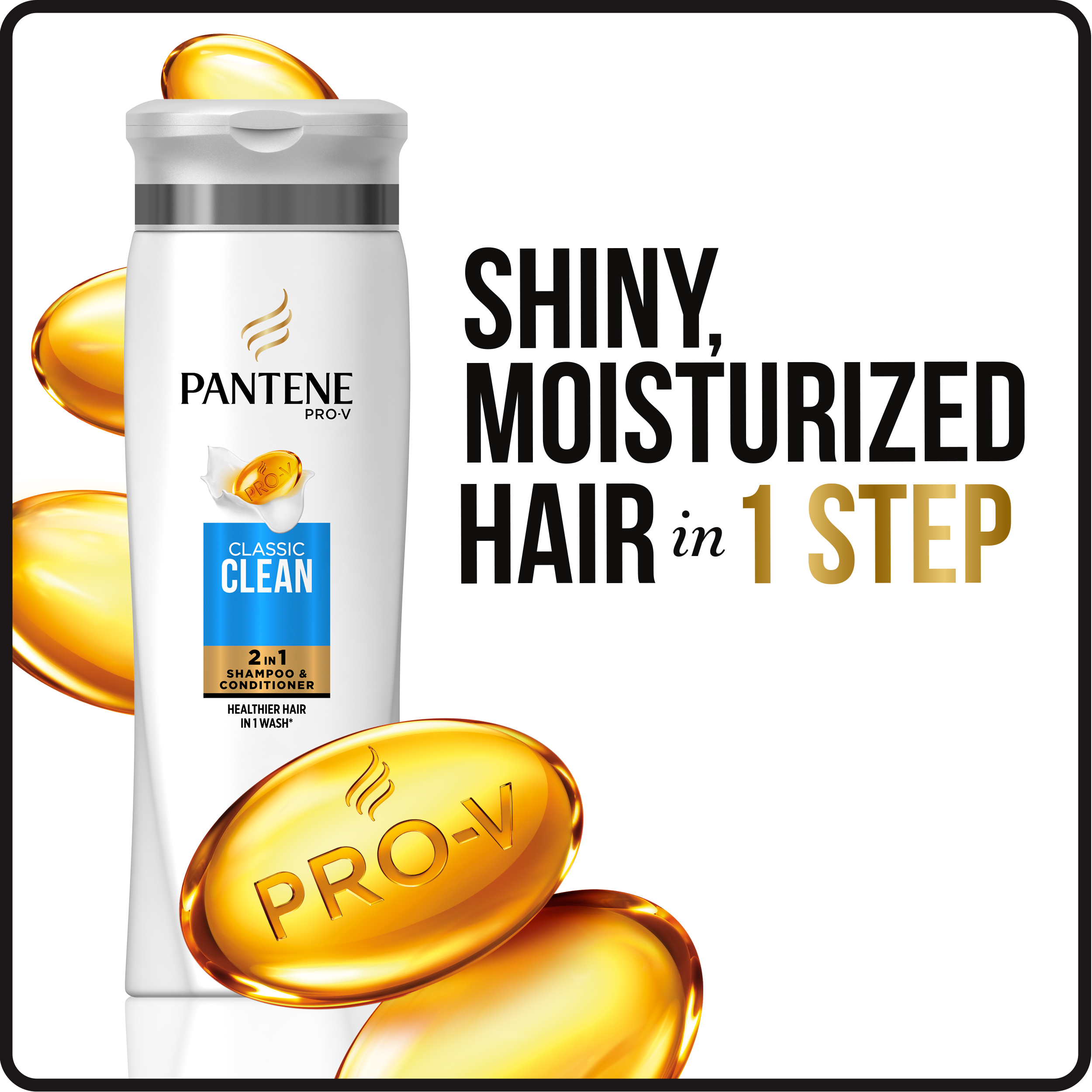 Pantene Pro-V Classic Clean nourishing Moisturizing 2 in 1 Shampoo Plus Conditioner, 30.4 fl oz