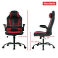 thumbnail image 4 of YRLLENSDAN Gaming Chair Video Game for Adults, Leather High Back Computer Chair with Flip-up Arms/Lumbar Support/Headrest Adjustable Desk Chairs for Computer, Women Men, 4 of 8