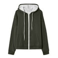 thumbnail image 4 of Hanen Women's Plus Size Casual Hoodies Sweatshirt Long Sleeve Full Zipper Track Tops Athletic Jackets with Pockets, 4 of 6