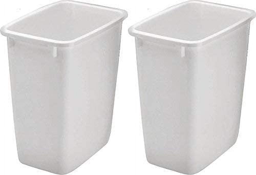 Rubbermaid, Wastebasket, 36QT Open Wastebasket, White Pack of 2